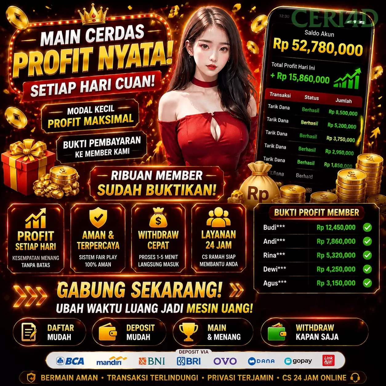 BONUS GARANSI KEKALAHAN SALDO KEMBALI 100_ promotion image